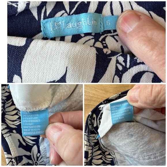 J MCLAUGHLIN MASIE PANTS 6 PULL ON CROPPED MONKEY BOTANICAL COASTAL GRANDMA CHIC - Picture 12 of 12